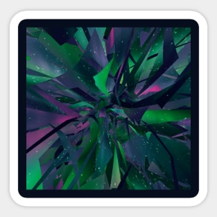 Galaxy Space Stained Glass Night Sky Sticker